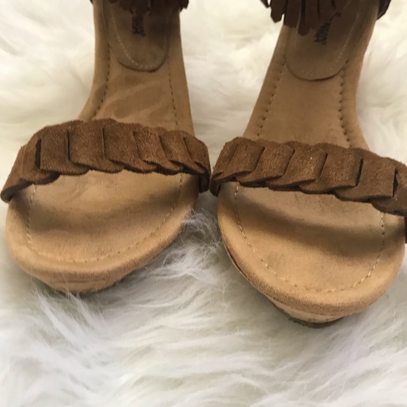 MINNETONKA Nicki 71305 Wo's 9 Brown Fringe Suede - Picture 7 of 8